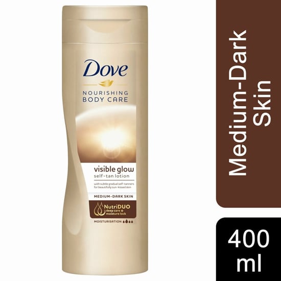 Dove Visible Glow Self-Tan Lotion Nourishing Care For Medium-Dark Skin, 3x400ml