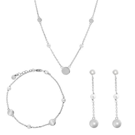 Orphelia 'Milena' Damen 925 Sterling Silber Set: Kette + Armband + Ohrringe - Silber SET-7379 - Image 1