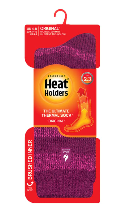 Wärmehalter - Damen Thermosocken für den Winter | Outdoor & Indoor Socken | Kuschelig & Flauschig | Geschenke für Frauen - Deep Fuchsia / Berry (Tuscuny) - Image 2
