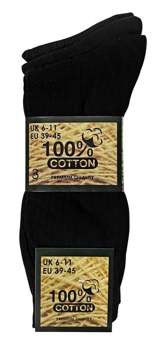 6 Pack Herren weich 100% Baumwolle atmungsaktiv farbig gerippt Kleid Socken - Image 2