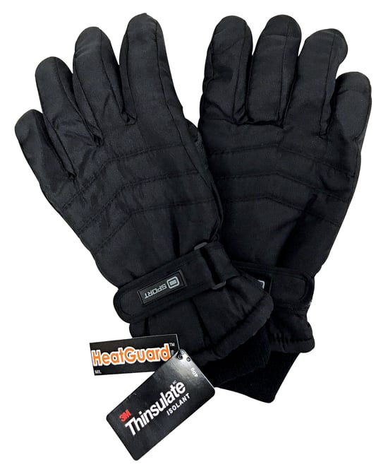 Herren 3M Thinsulate 40 Gramm thermisch isolierte wasserdichte Skihandschuhe - Schwarz - Image 2