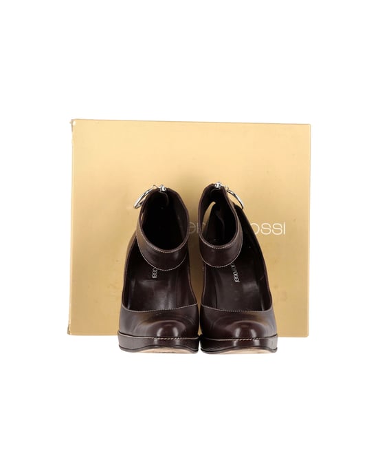 Sergio Rossi Riemchen-Pumps aus braunem Leder - Image 6