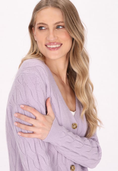 Dreimaster Cardigan Damen Lavendel melange - Image 5