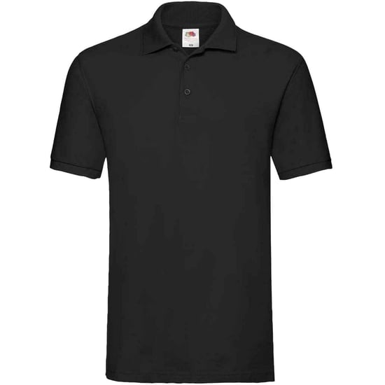 Fruit of the Loom Herren Premium Baumwolle Pique Polo Shirt (Schwarz) - Image 1