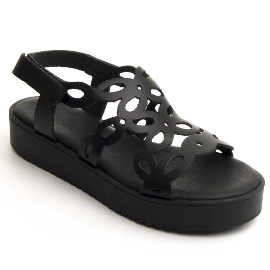 PURAPIEL PLATFORM SANDAL CONFORTGEL26a22 IN BLACK