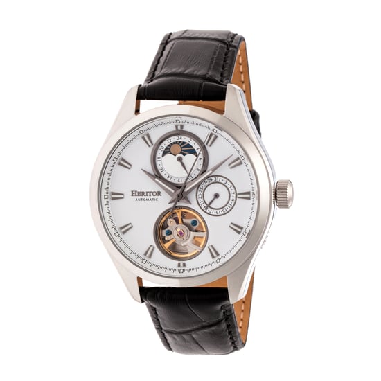 Heritor Automatik Sebastian Semi-Skelett Lederarmbanduhr - Image 1