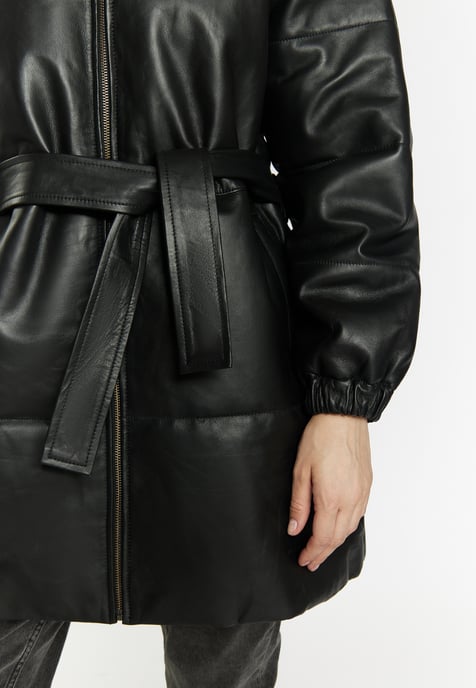 Dreimaster Lederjacke Damen schwarz - Image 5