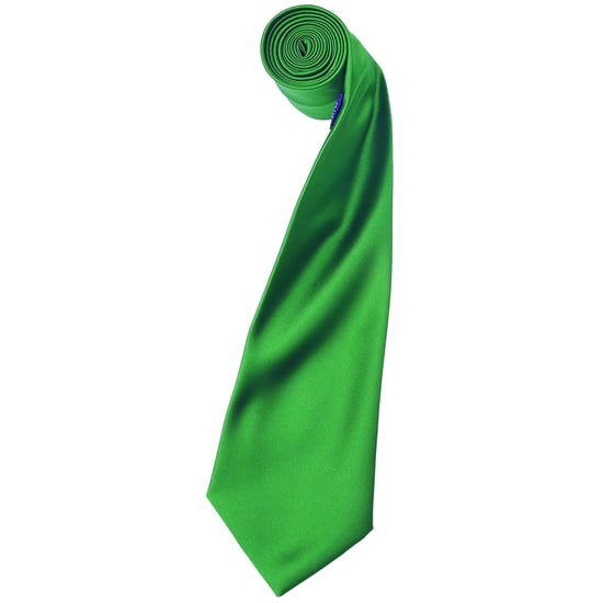 Premier Mens Plain Satin Krawatte (schmale Klinge) (2er-Pack) (Smaragd) - Image 1