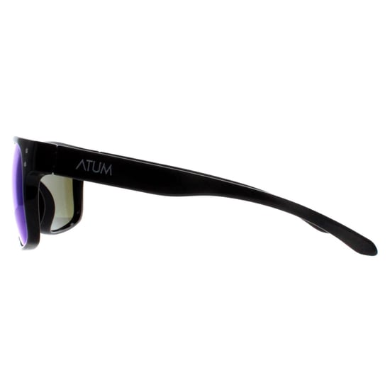 Atum Rectangle Mens Shiny Black Blue Mirror Waterhouse