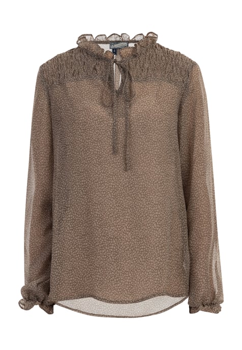 Dreimaster Bluse Damen Olivenwollweiß - Image 1