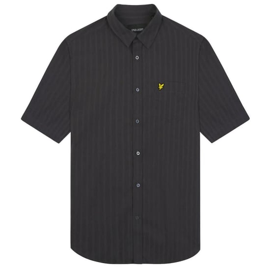 Lyle & Scott Brand Gunmetal-Hemd mit Logo auf der Brust - Image 1