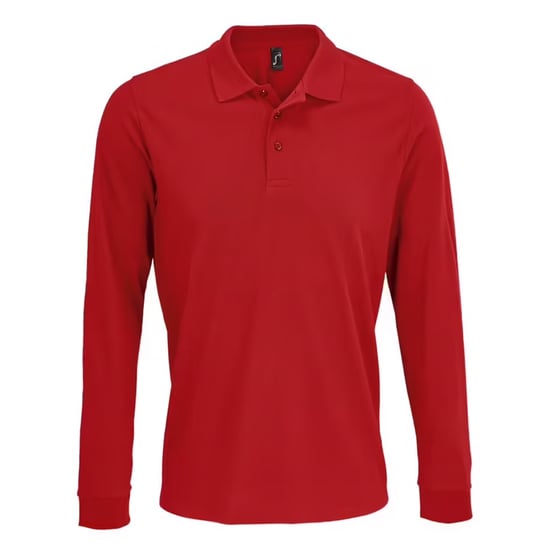 SOLS - Poloshirt für Herren/Damen Unisex Langärmlig (Rot) - Image 1