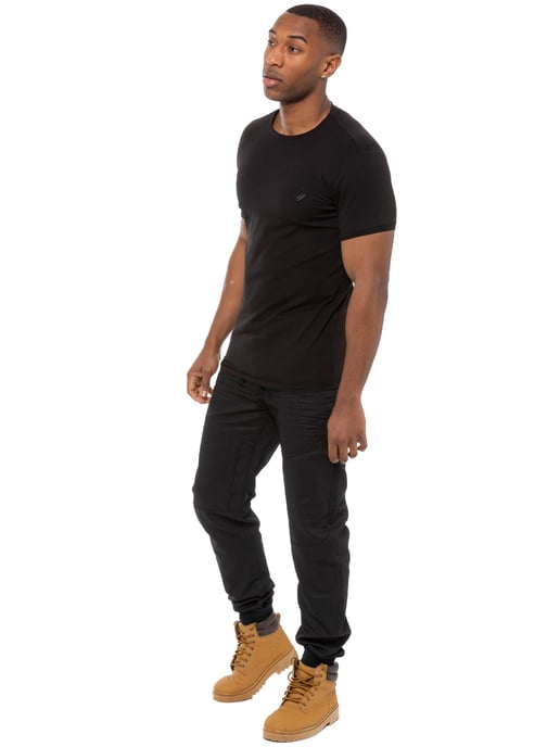 Enzo| Herren-Jogger-Jeans aus Denim mit Bündchen - Schwarz - Image 5