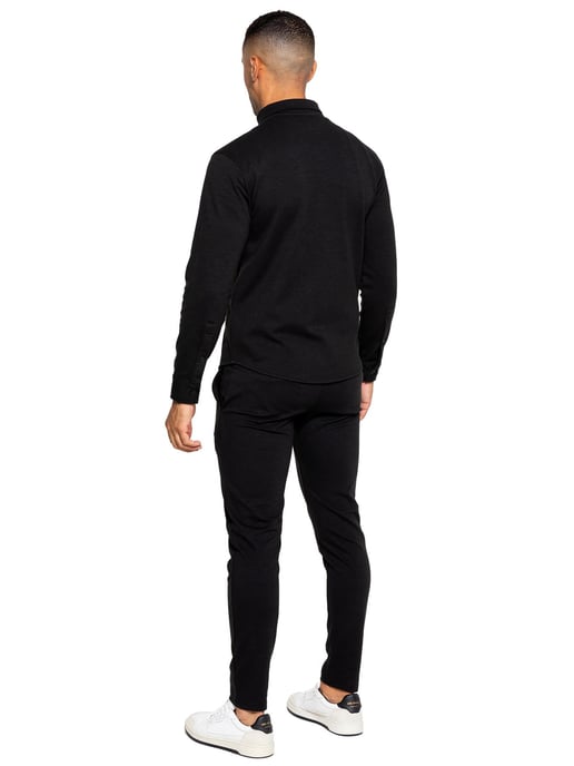 Enzo | Herren Overshirt Trainingsanzug Set - Schwarz - Image 3