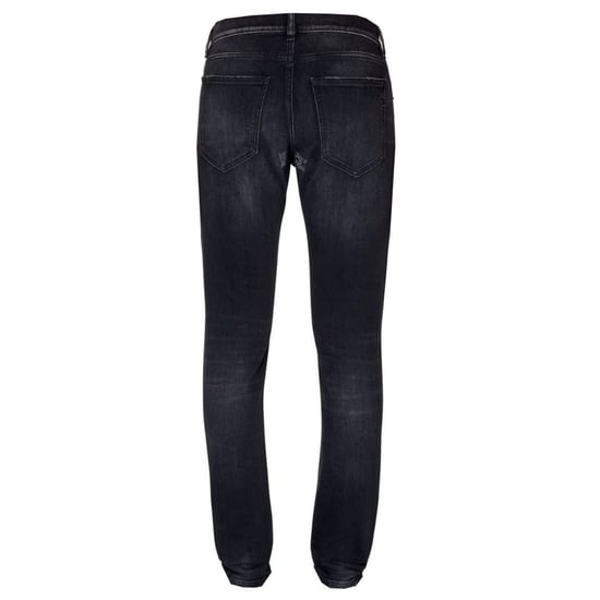 Diesel D-Strukt Black Destroyed Reinforced Denim Jeans
