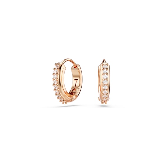 Swarovski 'Matrix' Damen Goldplattierte Metall-Hoops Ohrringe - Rose 5690669 - Image 1