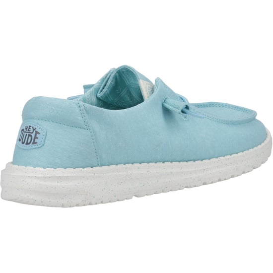 HEYDUDE Wendy Canvas 100% Baumwolle Damen Türkis Loafers - Image 2