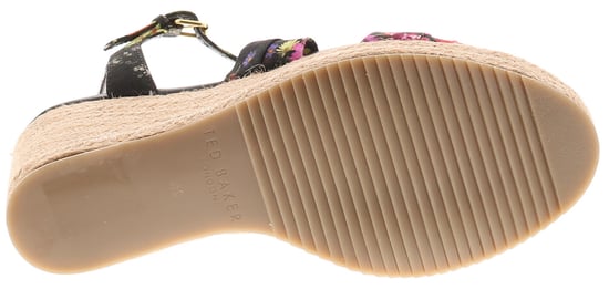 Ted Baker Damen Sandalen Cardima Espadrille Keilabsatz Floral Druck Schwarz - Image 5