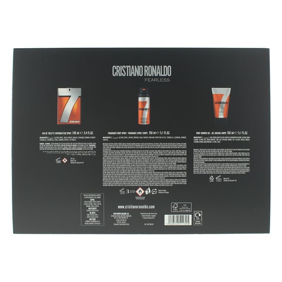 Cristiano Ronaldo Cr7 Fearless Eau de Toilette 100ml Gift Set