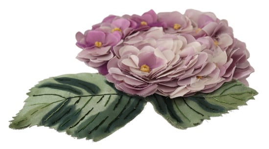 Dolce & Gabbana Lila Floral Goldfarbene Messing Damen Brosche - Image 3