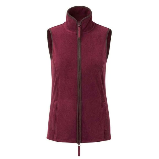 Premier Womens/Ladies Artisan Fleece-Weste (Burgund/Braun) - Image 1