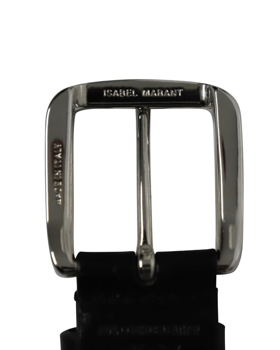 Isabel Marant Verzierte Rica Gürtel aus schwarzem Leder - Image 4