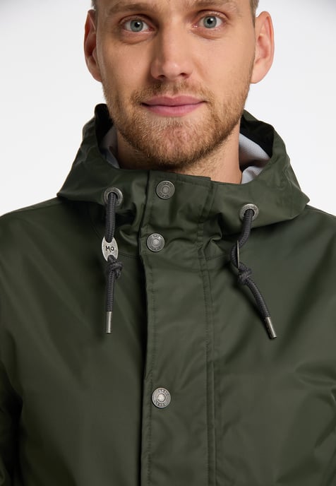 Mo Regenjacke mit Innenprint Herren Dunkeloliv - Image 5