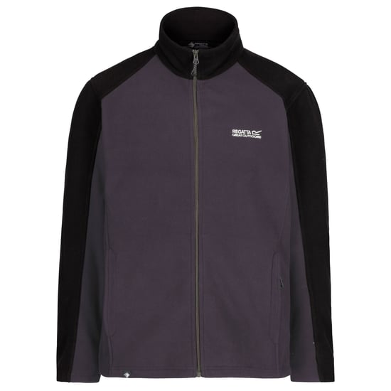 Regatta Great Outdoors Herren Hedman II Fleece-Jacke, zweifarbig (Eisengrau/Schwarz) - Image 1