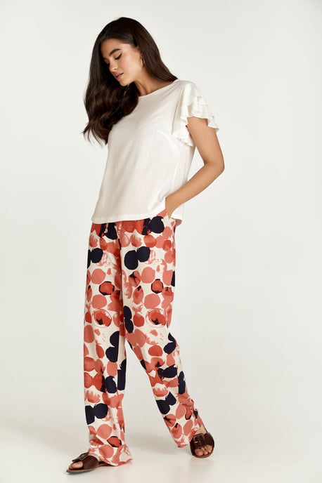 Frill Detail Ecru Top
