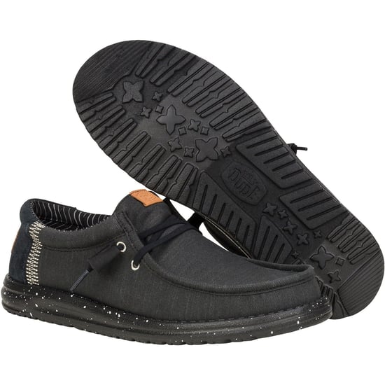 HEYDUDE Wally Elevated Basics Canvas Herren Schwarz Bootsschuhe - Image 2