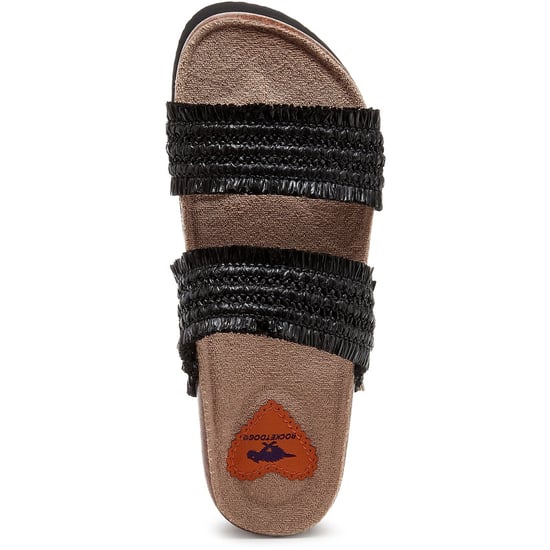 Rocket Dog Aruba Raffia Damen Sandalen aus Textil in Schwarz - Image 5