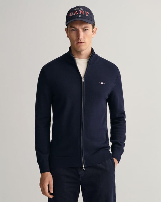 Gant Casual Cotton Zip Strickjacke - Image 1