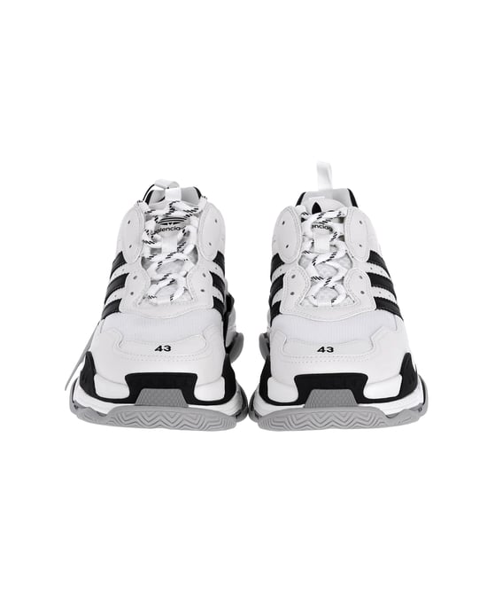 Balenciaga x Adidas Triple S Sneakers in White Polyurethane