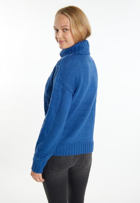 Mymo Strickpullover Damen Marine - Image 4