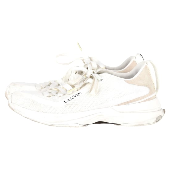 Lanvin L-I Schnürsneaker aus weißem Mesh - Image 4
