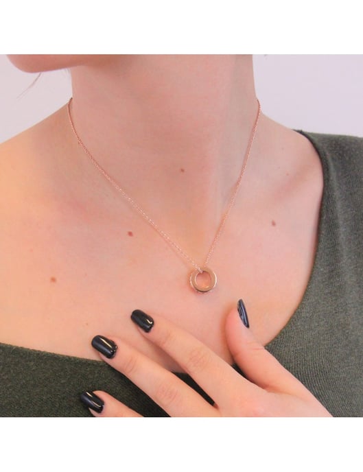 Quadratische Roller-Anhänger - Rose Gold und Kristall - Image 4
