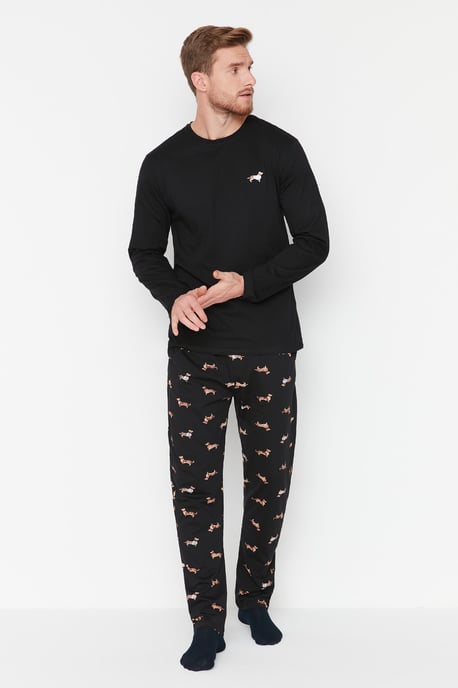 Trendyol Hommes Vélo Collier Pyjama Ensemble - Image 3