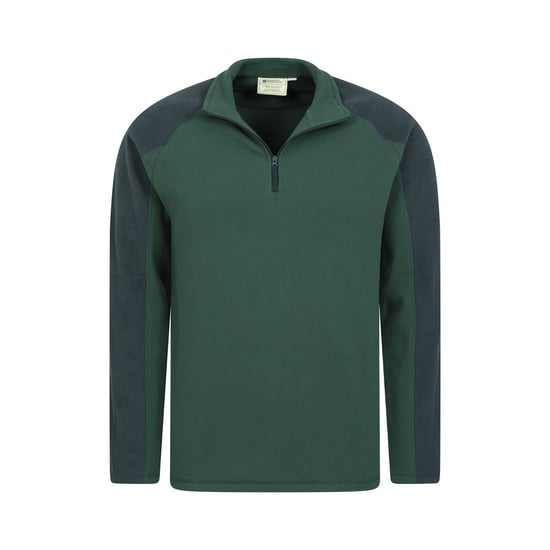 Mountain Warehouse Herren Ashbourne II Half Zip Fleece Top (Khaki Grün) - Image 3