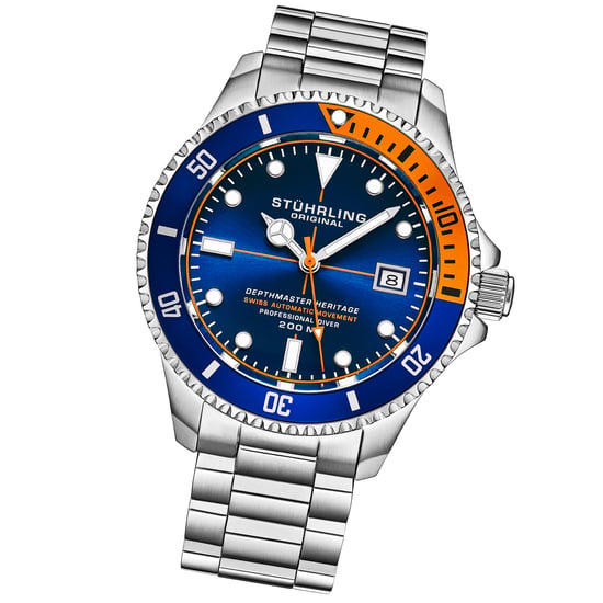 Blaue und orange Schweizer Automatik Depthmaster Heritage 42mm Diver - Image 2