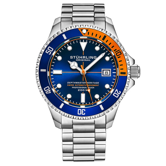 Blaue und orange Schweizer Automatik Depthmaster Heritage 42mm Diver - Image 1