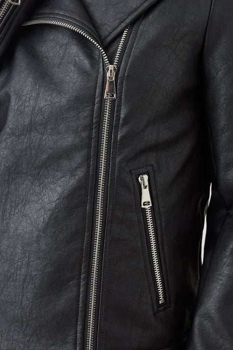Tall Faux Leather Biker
