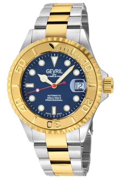 Men's  Wall Street 4756B Swiss Automatic Sellita SW200 Blue Dial Watch