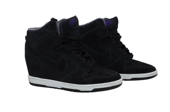 Nike Dunk Sky Hi Sneakers in Schwarz-Gummi-Leder - Image 4