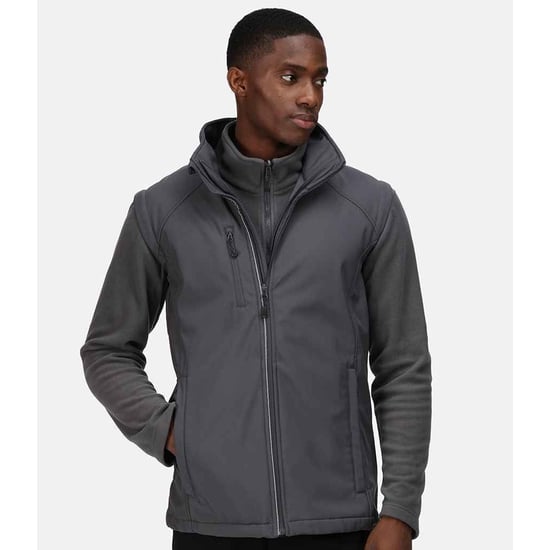 Regatta Mens Erasmus 4 In 1 Soft Shell Jacket (Seal Grey)