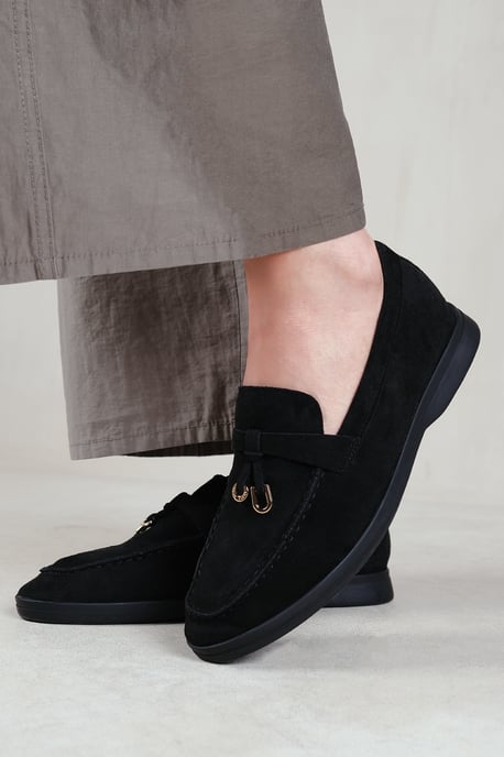Where's That From Womens 'Pegasus' Slip On Trim Loafers With Accessory Detailing - Image 2