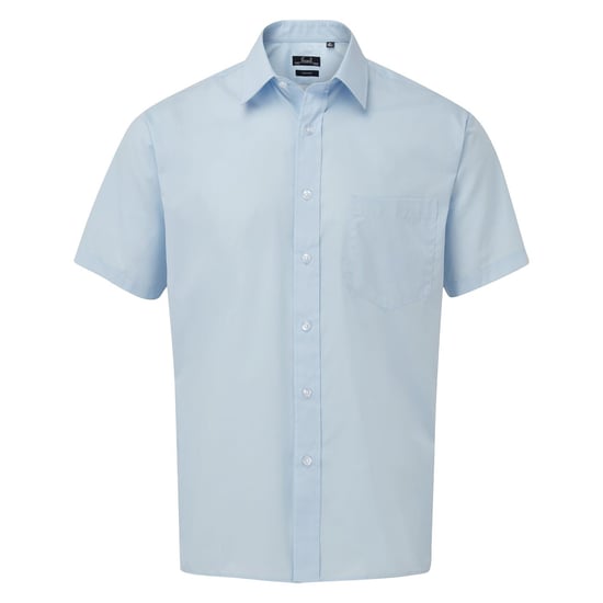 Premier Herren Popelin-Hemd, kurzärmlig (Hellblau) - Image 1