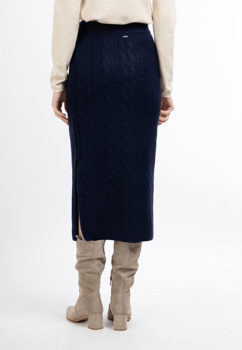Dreimaster Strick Midirock Damen Marine - Image 4