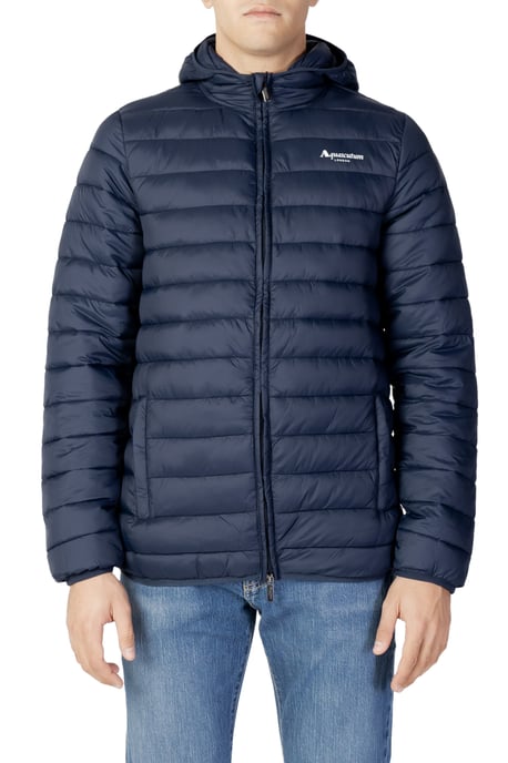 Aquascutum London Logo Marineblau Active Hoodie Jacke - Image 1