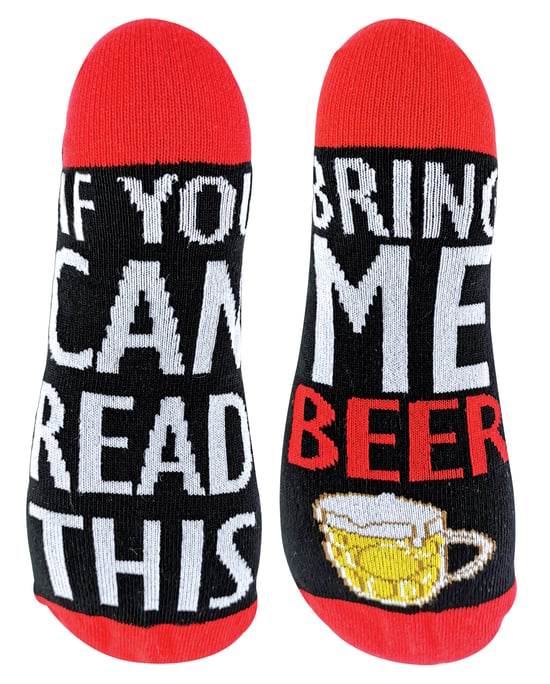 Wenn du diese Socken lesen kannst, bring mir Bier-Socken - Image 1