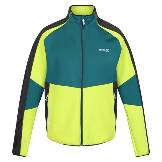 Regatta Mens Yare V Marl Soft Shell Jacket (Pacific Green/Bright Kiwi)